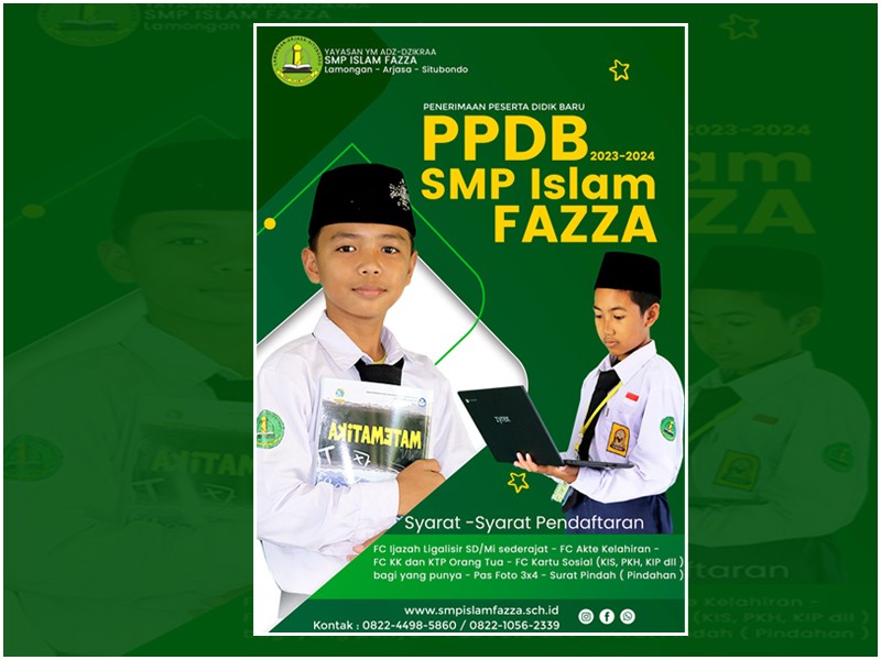 SMP Islam FAZZA Membuka Penerimaan Siswa Baru untuk Tahun Pelajaran 2023-2024