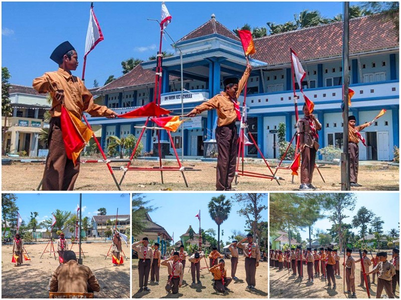 SMP Islam FAZZA Meriahkan HUT RI ke-78 dengan Lomba Baris-berbaris dan Semaphore