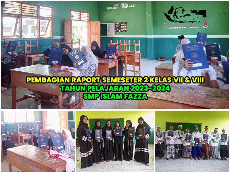 Penerimaan Raport SMP Islam FAZZA Tahun Pelajaran 2023-2024 - Prestasi Siswa Mendorong Semangat Belajar