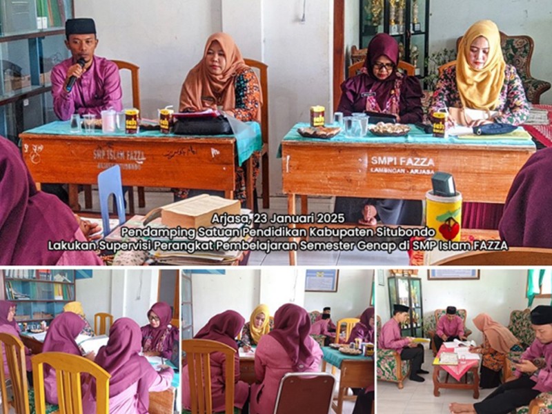 Pendamping Satuan Pendidikan Kabupaten Situbondo Lakukan Supervisi Perangkat Pembelajaran Semester Genap di SMP Islam FAZZA